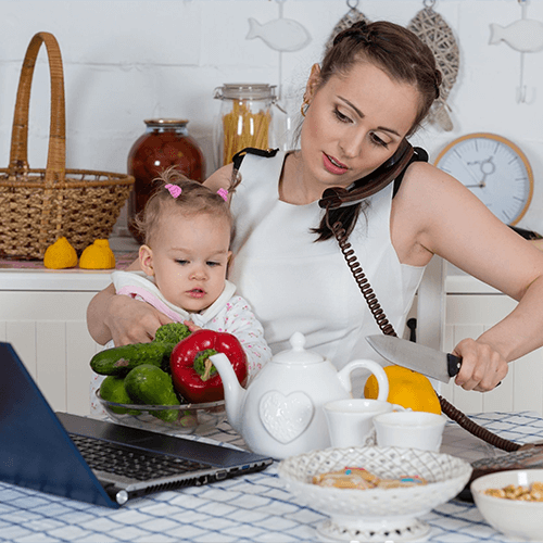 60 van de vrouwen blijft net zoveel werken als ze moeder wordt